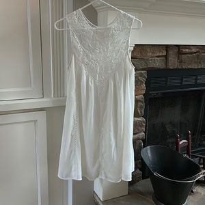 white dress with lace top | size L